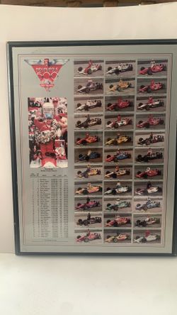 May 26, 1991 Indy 500 Final Results Plaque