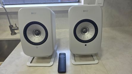 KEF LSX II LT + Kanto Stands – Excellent Condition