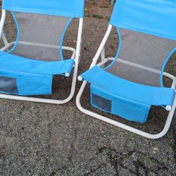 2 Low Profile Folding Chairs