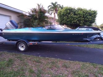 Awesome 1982 baja 184 super sport speedboat 235hp evinrude with trailer turnkey