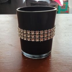 🕯Candle Holders —  Black Rhinestone Wrap