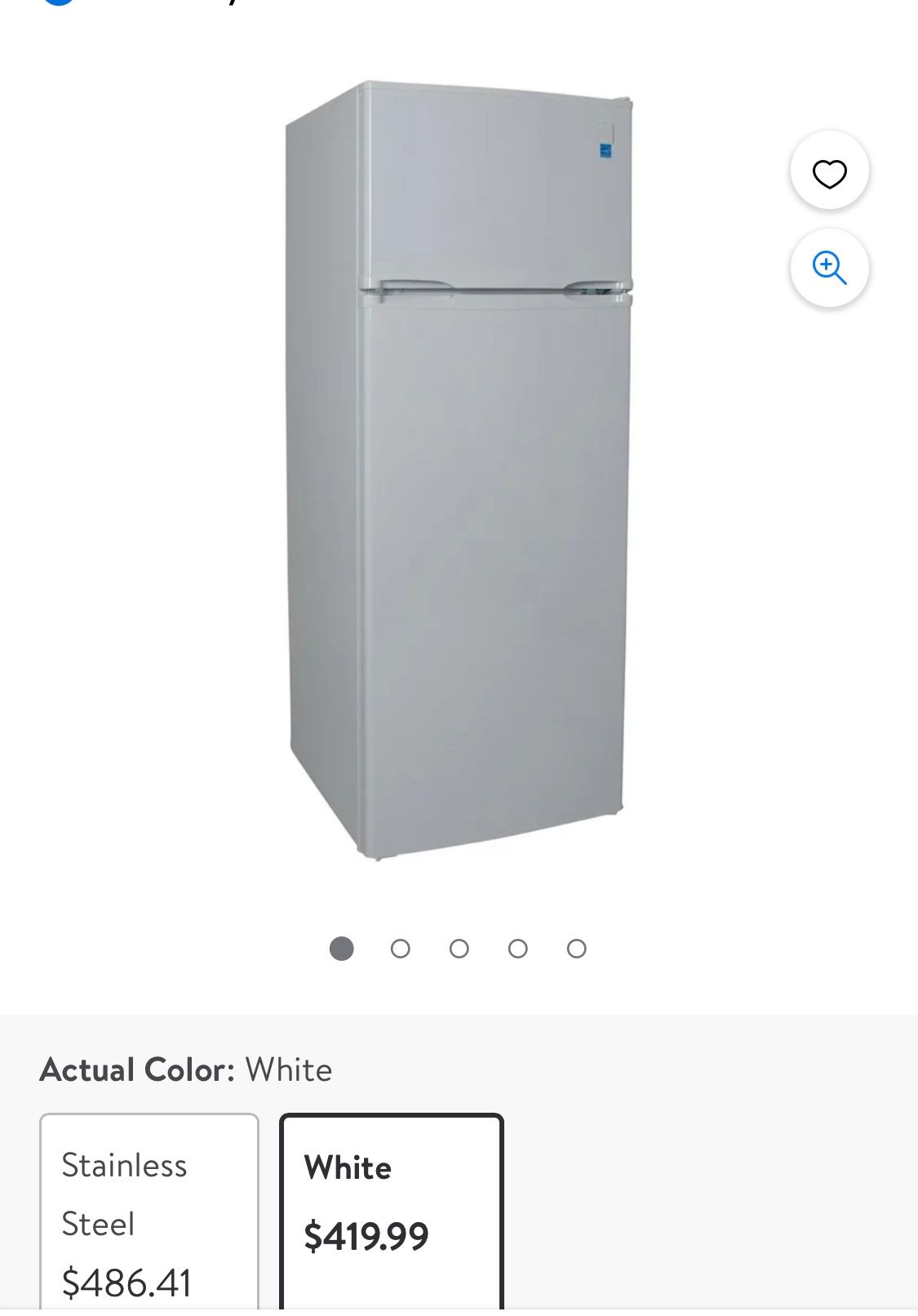 Avanti RA730BOW 7.3 Cu. Ft. White Top Freezer Refrigerator