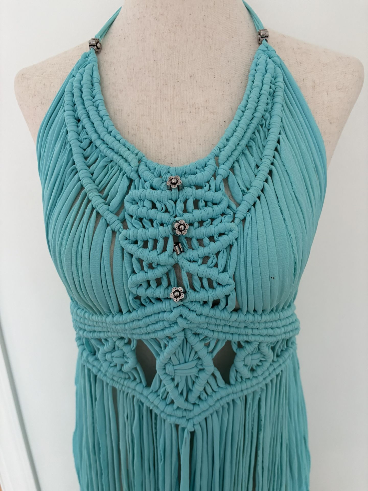 Macrame Dress One Size Handmade 