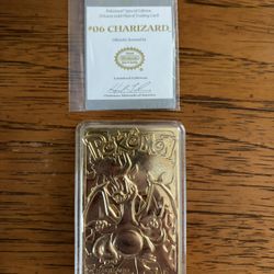 23K Gold Plated Charizard Pokémon Card  