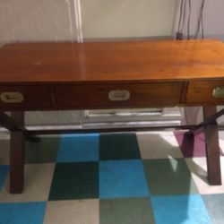 Solid Wood, Thick Legs, Heavy Duty Bearing Drawer Tracks. Electrical Outlet Built In Can Deliver