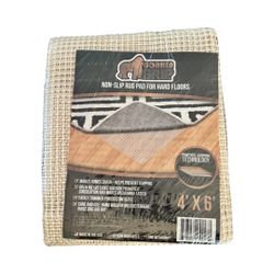 Non-Slip Rug Pad For Hard Floors  4’X6’ By Gorilla Grip Shipping Available 