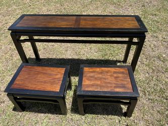 Mesa Larga Con Dos Banquitos 