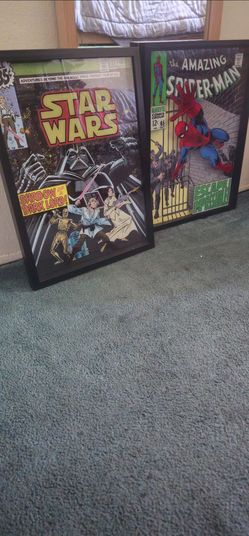 Star Wars & Amazing Spider-Man Framed Comic Posters