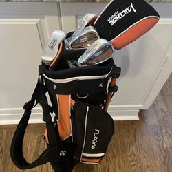 Lefty Junior Complete G O L F Set with Maxfli Stand Bag (New,Never Used)