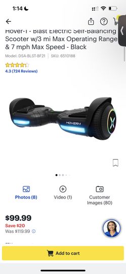 Hover-1 Blast Electric Scooter With Self Balancing 