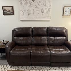 Leather Electric Loveseat