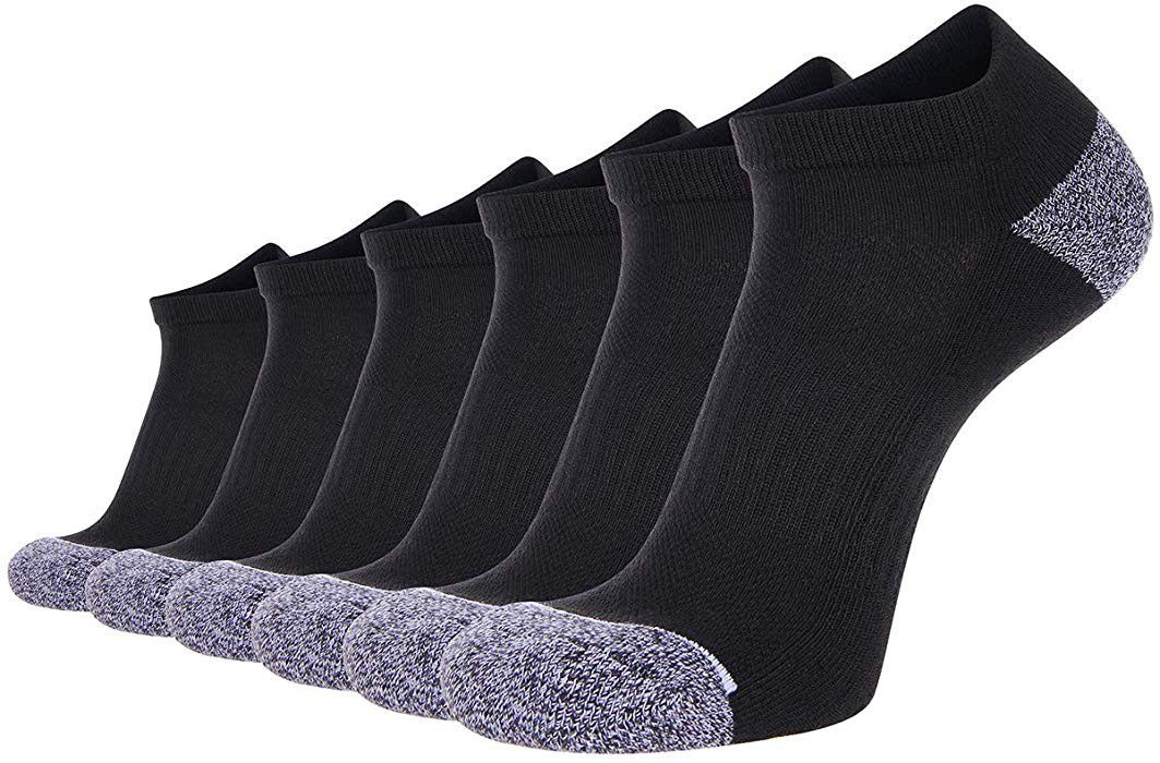 6 Pack Men’s Athletic Ankle Socks Moisture Wicking Cushioned Sports Socks for Men
