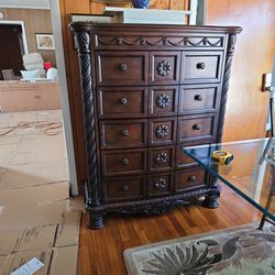 Five Drawer Wooden Dresser