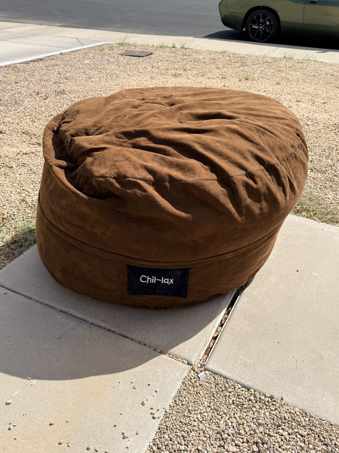 Chil~Lax Brown Bean Bag Chair - 45” diameter