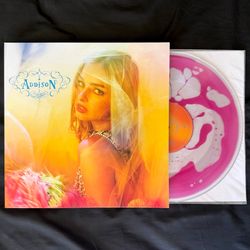 Addison Rae Debut Vinyl Album Liquid Filled Bad World Blood Records Limited Pink Shimmer