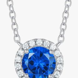New Necklace Sapphire Birthstone