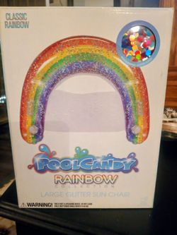 Brand new large glitter Sun chair (Pool Candy) 🌈