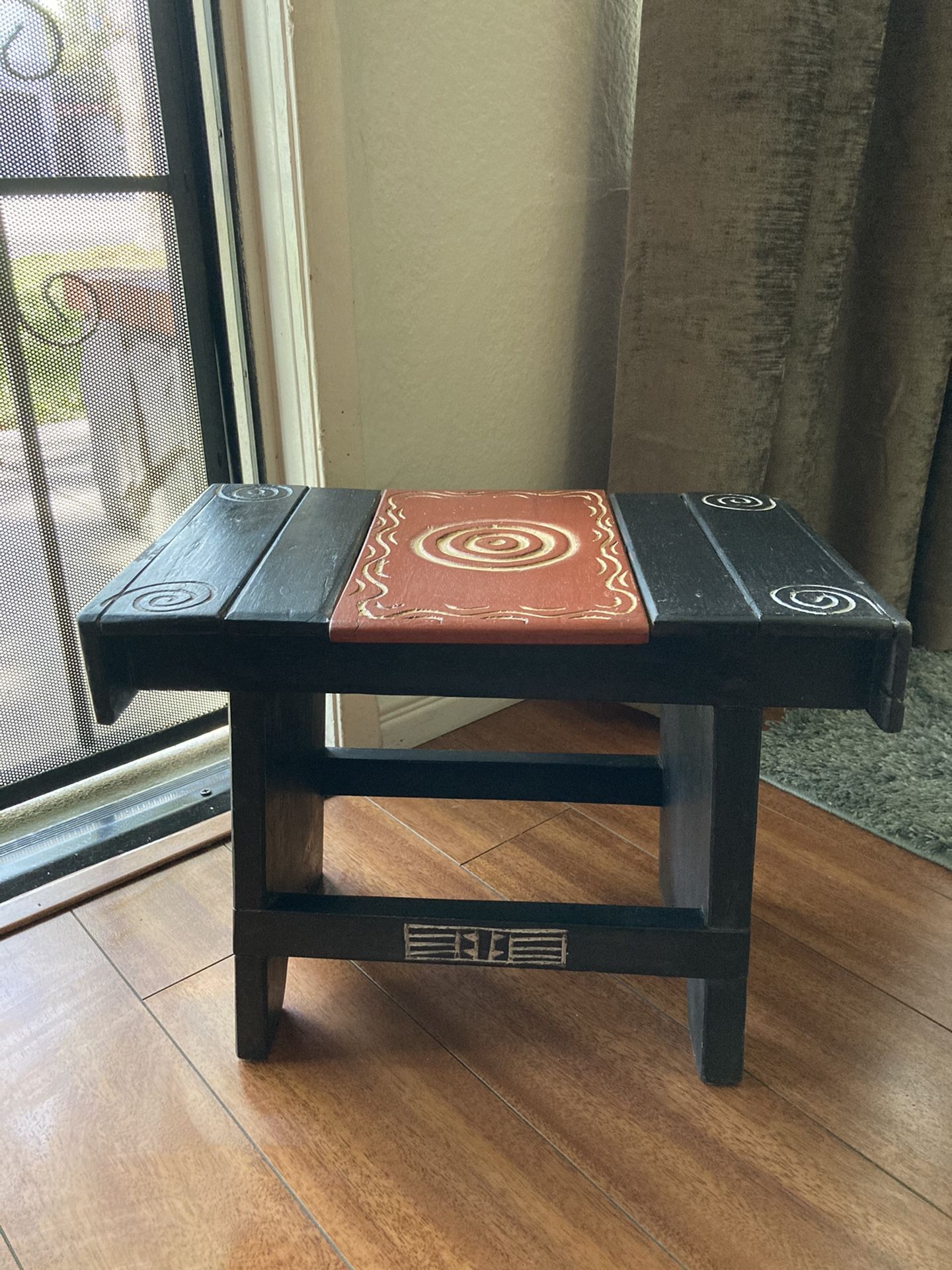 Wooden Handmade carved Step stool