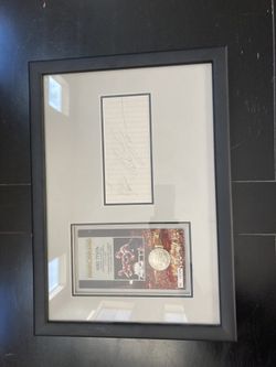 Mike Tyson Signed Frame W/super Mgm Comm Rare Coin