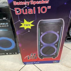 Bluetooth Speaker 2x10 Rechargeable 