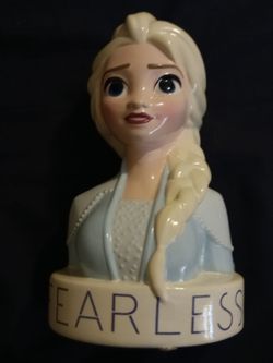 Disney Frozen Elsa Ceramic Bust Figurine Bank