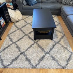 White And Gray Rug