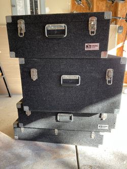 4 Heavy Duty Black Cases Like New 