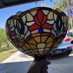 Tiffany style wall sconce lamps (2)