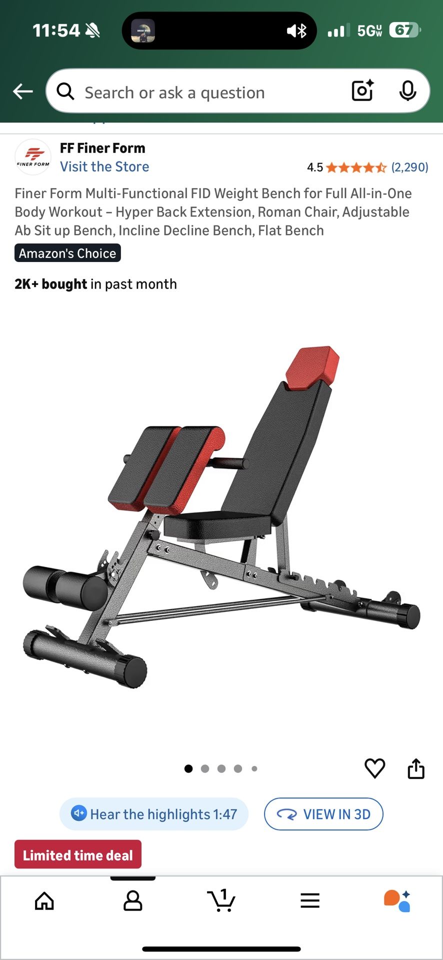Finer Form Multi Functional FID Weight Bench