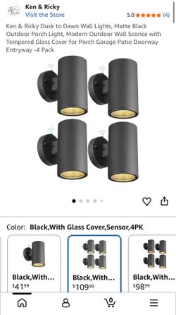 Dusk to dawn wall lights