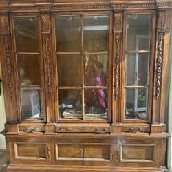 Beautiful Carved Renaissance wood Cabinet 