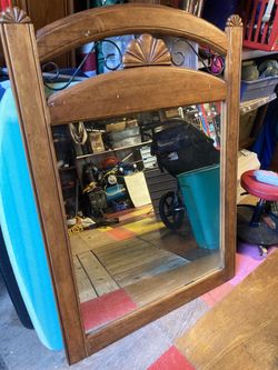 Wooden frame mirror