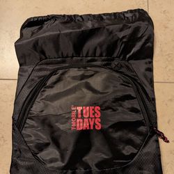 $2 BUCKS!  Brand New 14"W X 17"H Tmo Black Drawstring Backpack