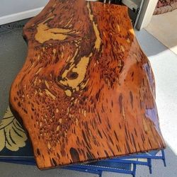 Extremely  Rare Custom Handmade Picky Cypress CoffeeTable and  End Tables 