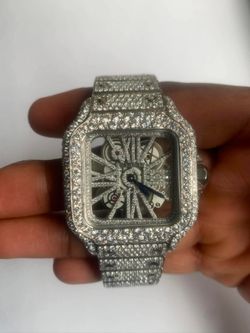 REAL MOISSANITE ICED WATCH – DIAMOND TEST VERIFIED – FT AVAILABLE – SERIOUS BUYERS ONLY
