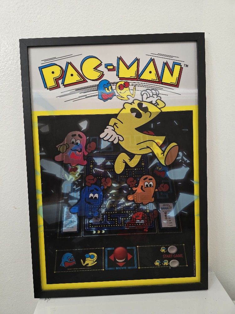 Bandai Namco Pac-Man 3D Wall Decoration Home Decor Retro Game Room Man Cave