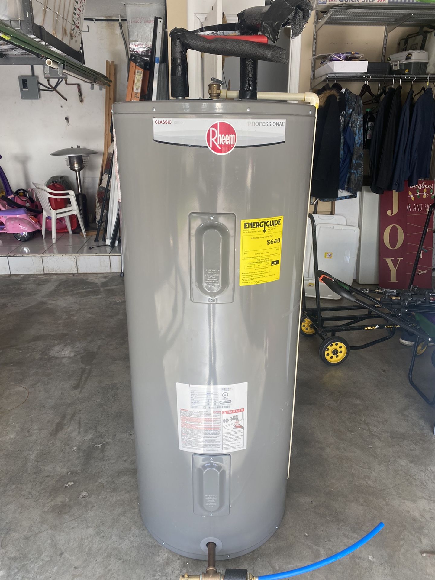 80-Gallon Rheem Water Heater Tank Professional Classic PROE80 2 RH93