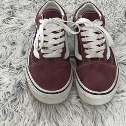 burgundy vans