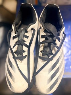 Size 5.5 Adidas X Ghosted Cleats White and Black