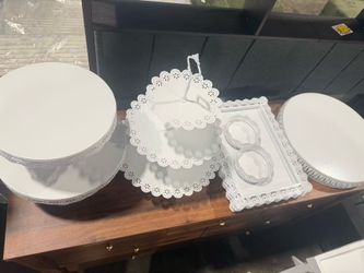 8pcs Cake Stand Set 14" Large Cakes Stand