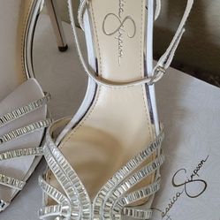 Jessica Simpson 9.5 Wedding Shoes Worn Once Paid 130$ 