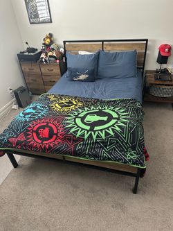 Full size bed frame, dresser, nightstand