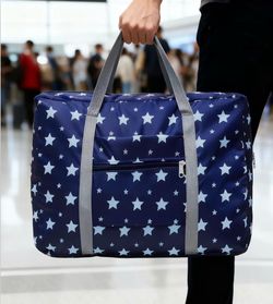 Foldable Travel Duffel Bag 21L Airline Carry On Gym Tote Blue