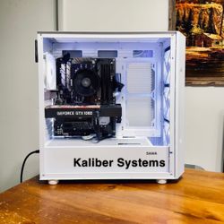 Custom White Gaming Computer with AMD Ryzen 5 1600, 1060 GTX 6GB, 500GB SSD