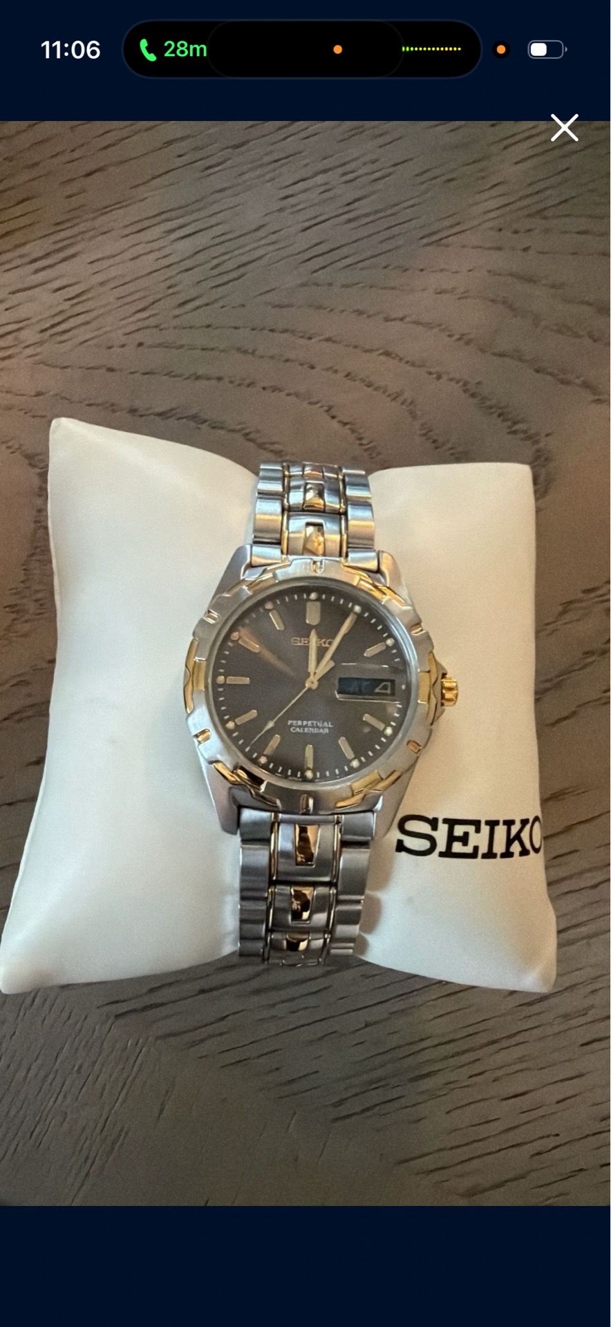 $350 Seiko Perpetual Calendar Watch