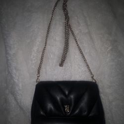 Victoria's Secret quilted, black crossbody or shoulder bag with a chain strap