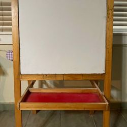 Vintage Kids Dry Erase White Board Easel