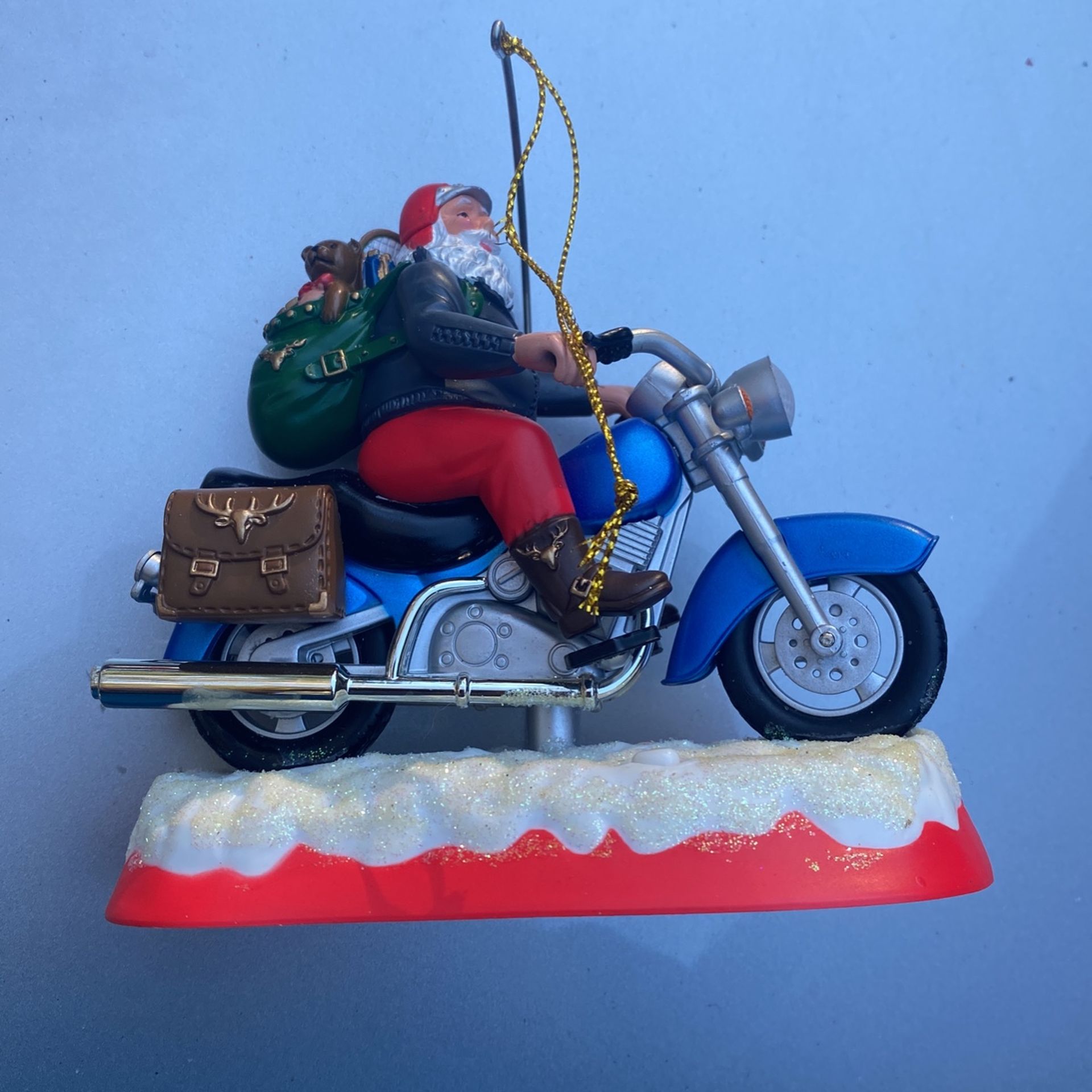 Santas best playing Christmas ornament plays bad to the bone