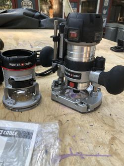 NEW Porter Cable 450PK Compact & Plunge Router Combo with Bag & Manual in NEW Condition 