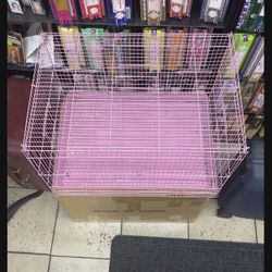 Pink Wire Pet Cage